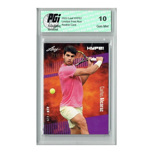 2023 Leaf Prized Rookie #06 Carlos Alcaraz Tennis Trading Card – RC Rookie