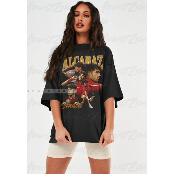 Carlos Alcaraz Spanish Professional Tennis Player T-Shirt, 90s Vintage Shirt, For Alcaraz Fans Tennis Tee, Sports Gift