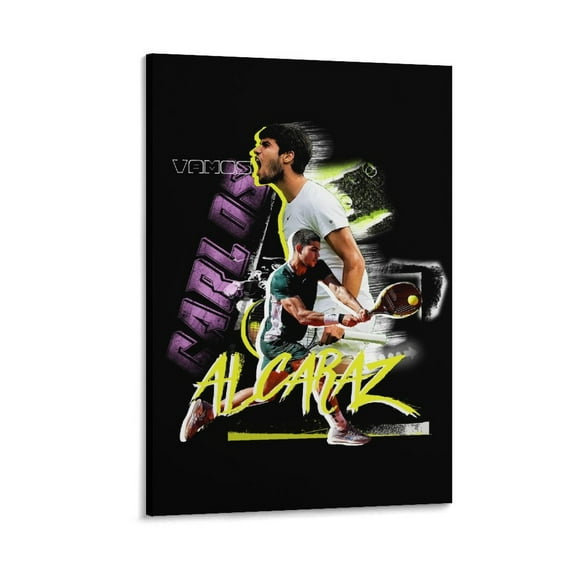 Carlos Alcaraz Tennis Player Art Poster (50) Canvas Wall Art Poster Decorative Bedroom Modern Home Print Picture Artworks Posters 12x18inch(30x45cm)