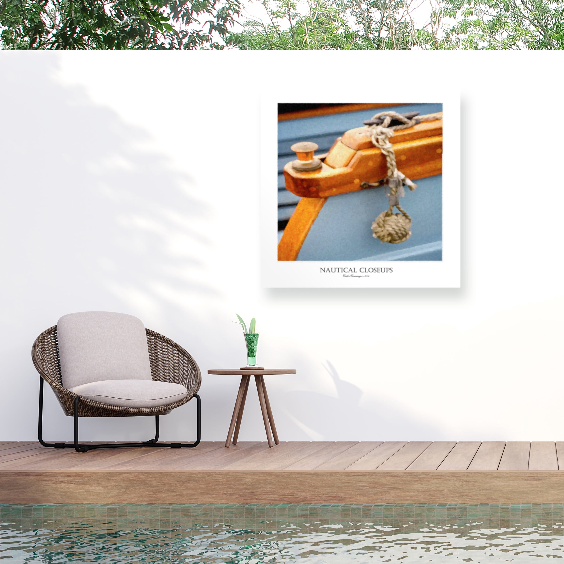 Carlos Casamayor 'Nautical Closeups 4' Outdoor Canvas 14x14