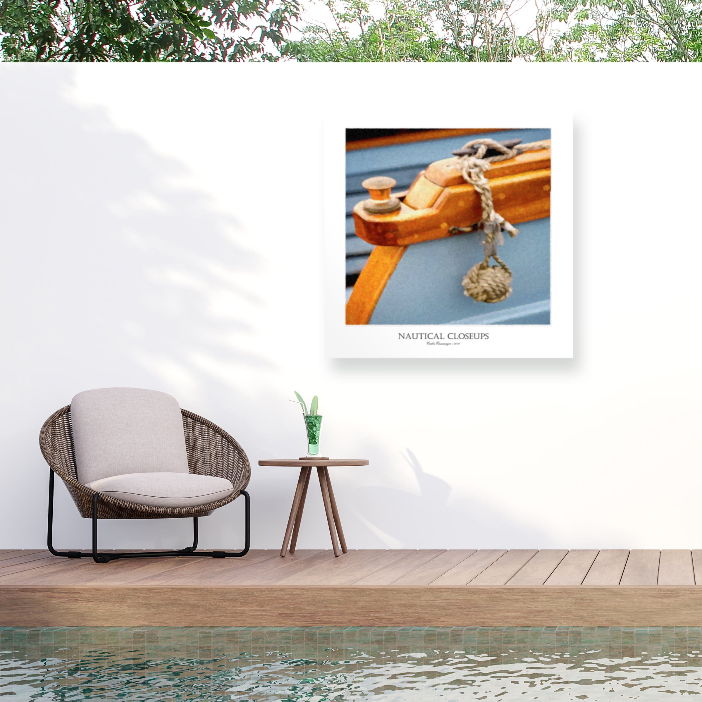 Carlos Casamayor 'Nautical Closeups 4' Outdoor Canvas 35x35