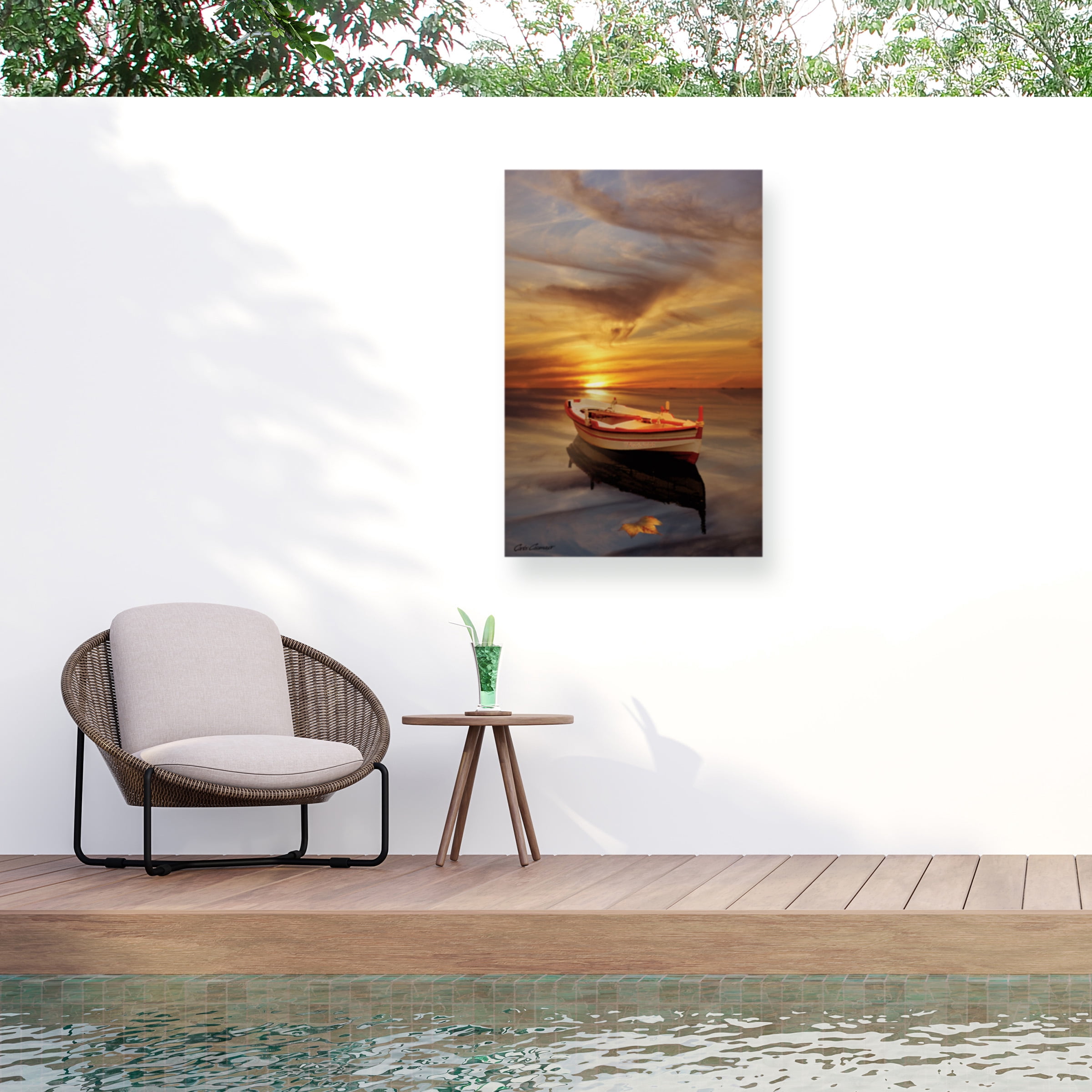 Carlos Casamayor 'Strange Stillness' Outdoor Canvas 24x16