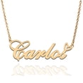 thumbnail image 1 of Carlos Custom Name Necklace Customized Personalized Plated Name Necklace for Mother Daughter Friendship Women Valentine's Day Christmas Birthday New Year Gold, 1 of 7