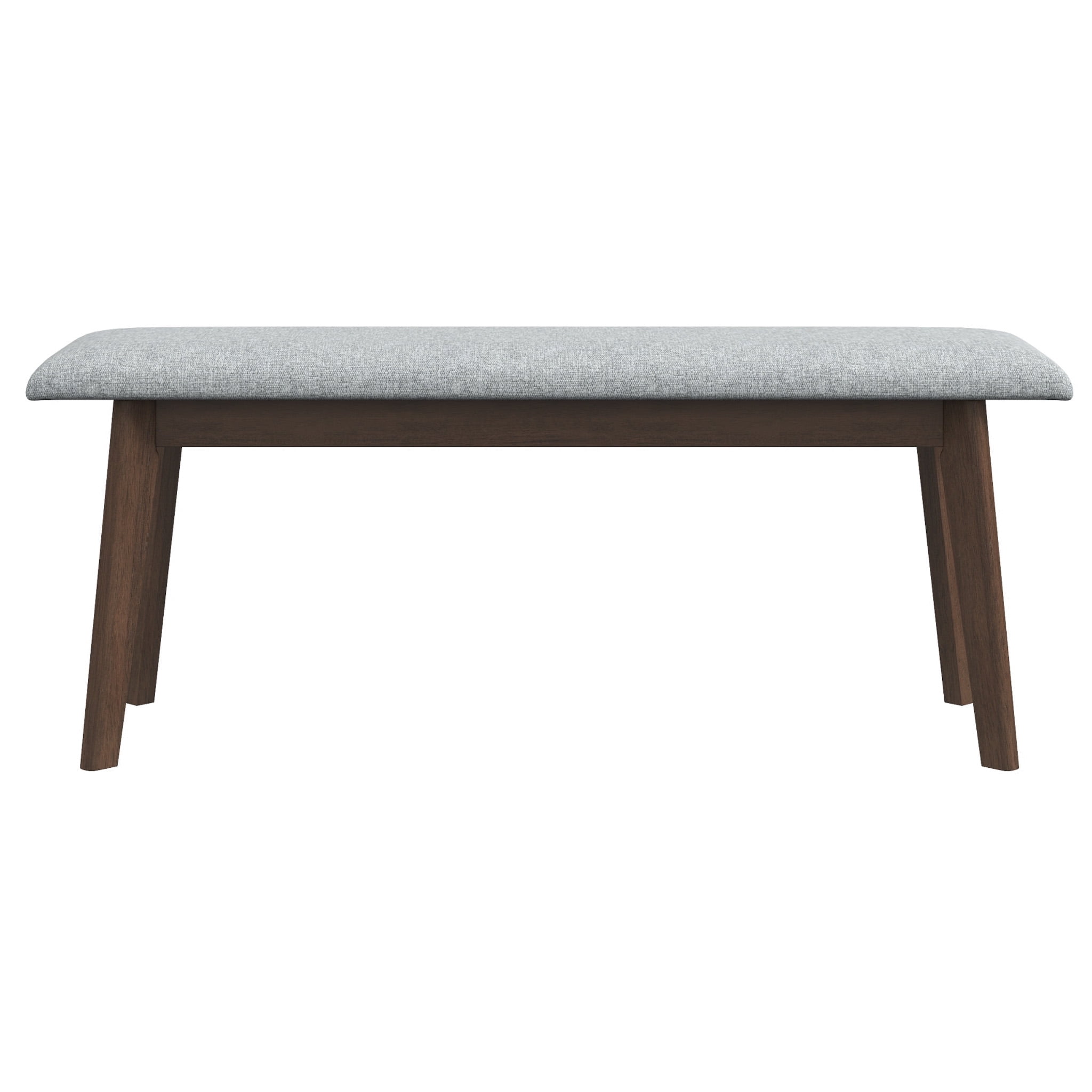 Material Bench Carlos Fabric Upholstered Solid Wood Bench,Grey Fabric Furniture ...