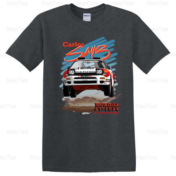 Carlos Sainz Celica GT-Four WRC Rally Legend Toyota Racing World Champ T-Shirt Unisex, up to 5XL