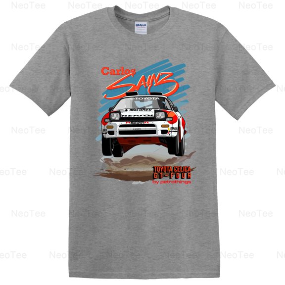 Carlos Sainz Celica GT-Four WRC Rally Legend Toyota Racing World Champ T-Shirt Unisex, up to 5XL