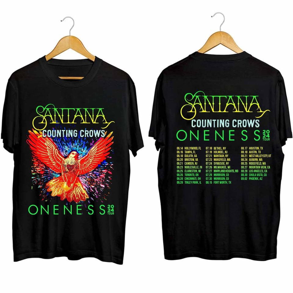 Carlos Santana And Counting Crows Shirt The Oneness Tour 2024 Shirt
