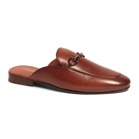 Carlos Santana Apollo Bit Slides for Men | Easy Slip-in Construction | Padded Leather Footbed | Durable Rubber Outsole