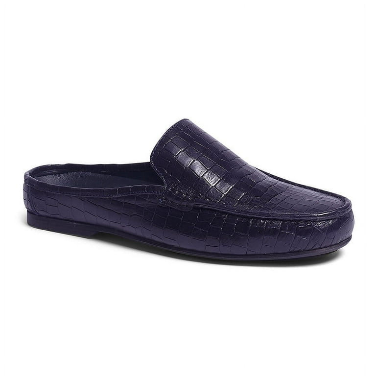 Carlos Santana Hades Leather Crocos Mules for Men Slip-On