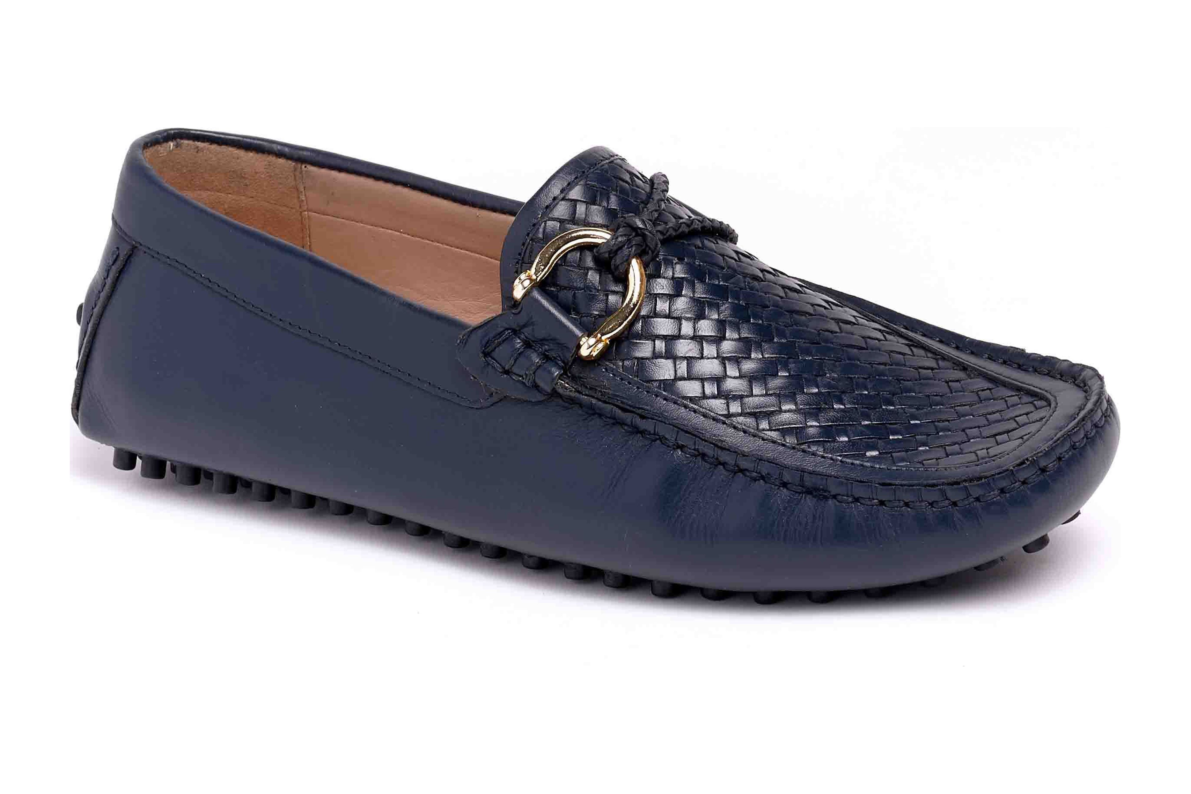 Carlos by Carlos Santana Blue Slip-On Loafers Prince Velvet Loafer // Navy main image 3
