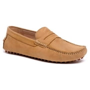 Carlos By Carlos Santana Mens Ritchie Casual Slip On Leather Loafers 13D Camel