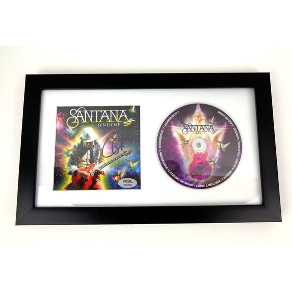 Carlos Santana Signed Autograph Sentient CD Framed PSA/DNA COA A