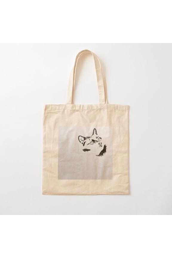 Carlos The Cat Buffering Canvas Tote Bags, Reusable Shopping Bag