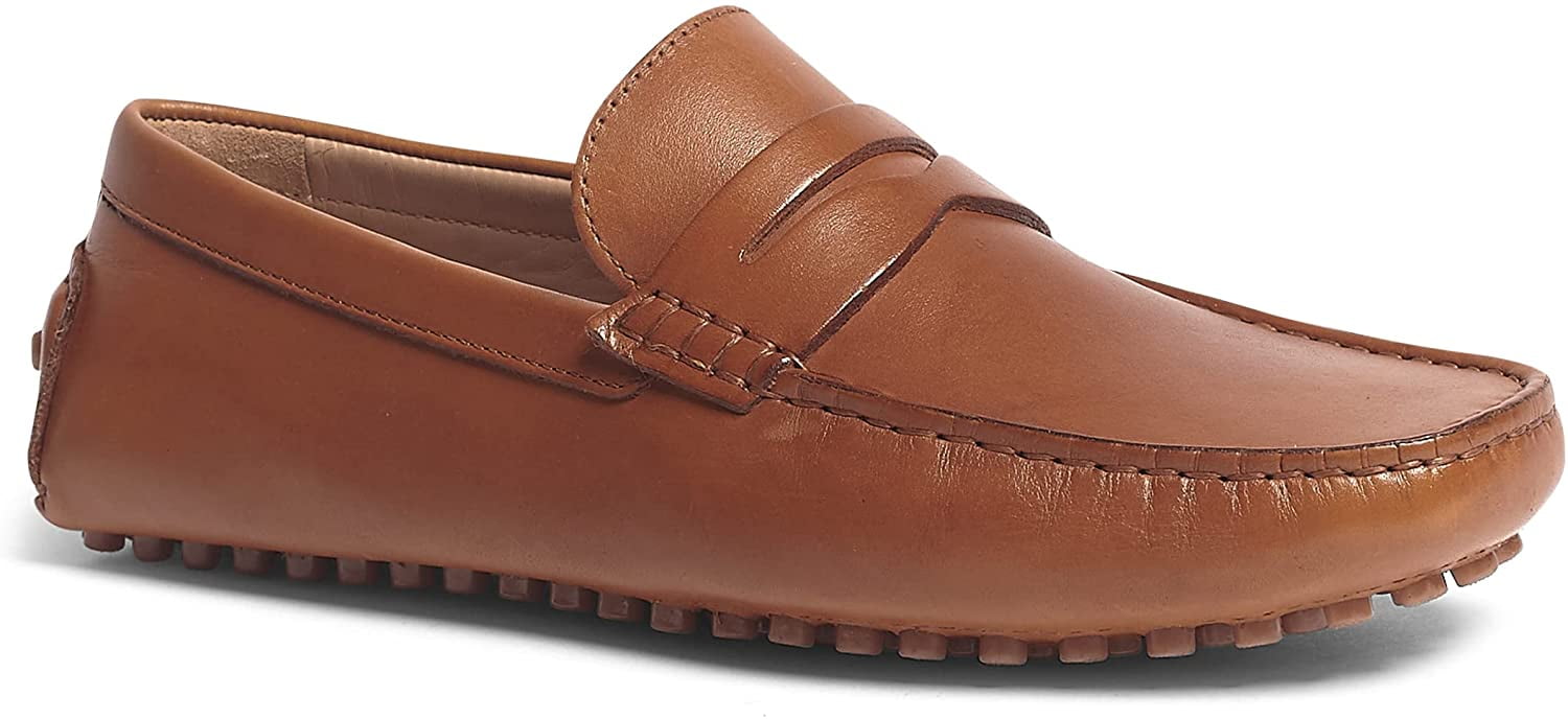 Carlos by Carlos Santana Ritchie LeatherPenny Loafers Brown Men\'s Slip-Ons 14 Ritchie Driver | Casual Shoes For Men Online | Carlos Shoes main image 3