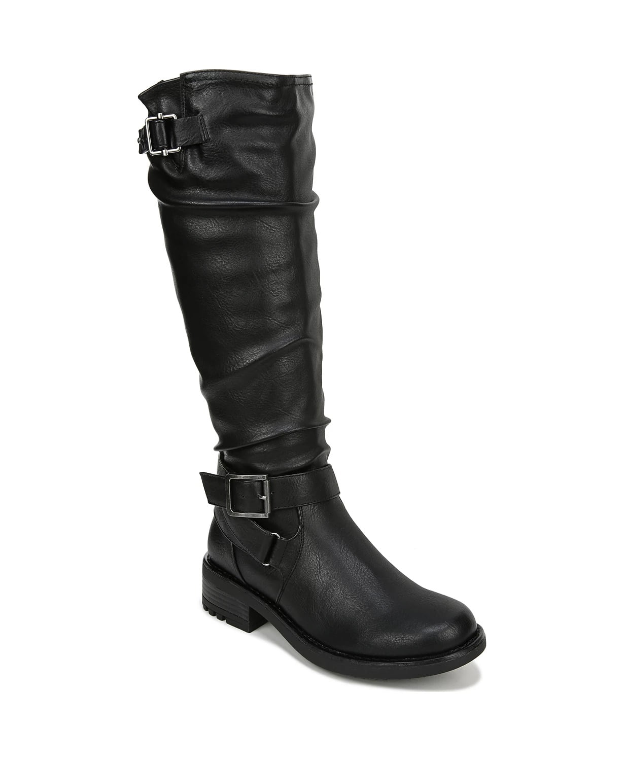 Carlos santana black store knee high boots