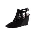 thumbnail image 1 of Carlos by Carlos Santana Womens Gabrielle Slingback Stacked Wedge Sandals, 1 of 2