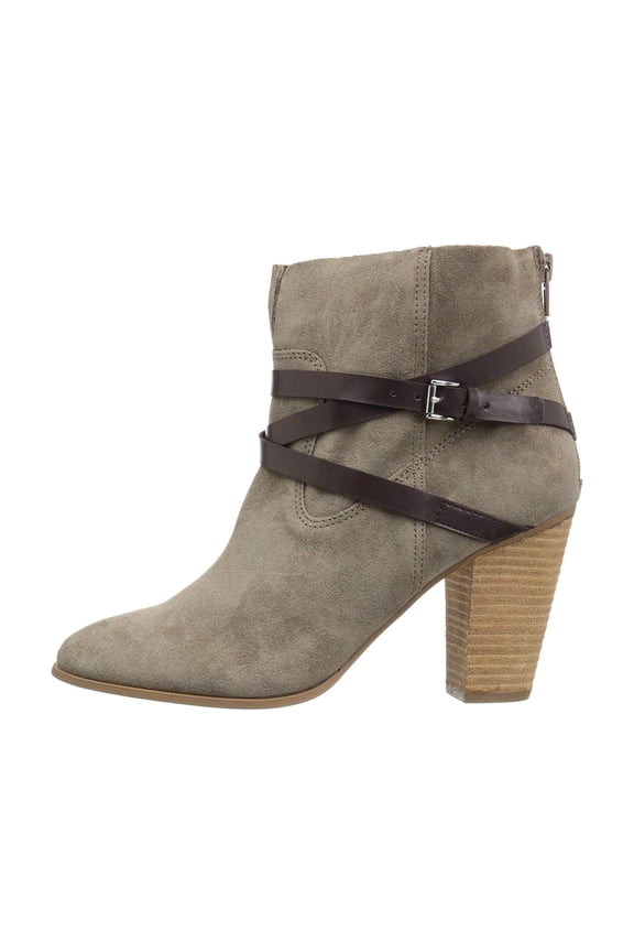 Carlos by Carlos Santana Womens Miles Suede Almond Toe Ankle, Doe, Size 6.5