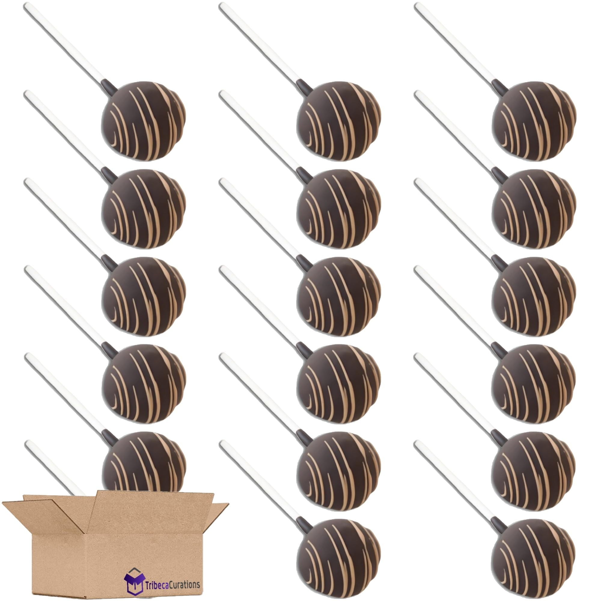 Carlotta's Authentic Italian Cake Pops Double Chocolate 1.2 Ounce 3 Count Pack of 6 (18