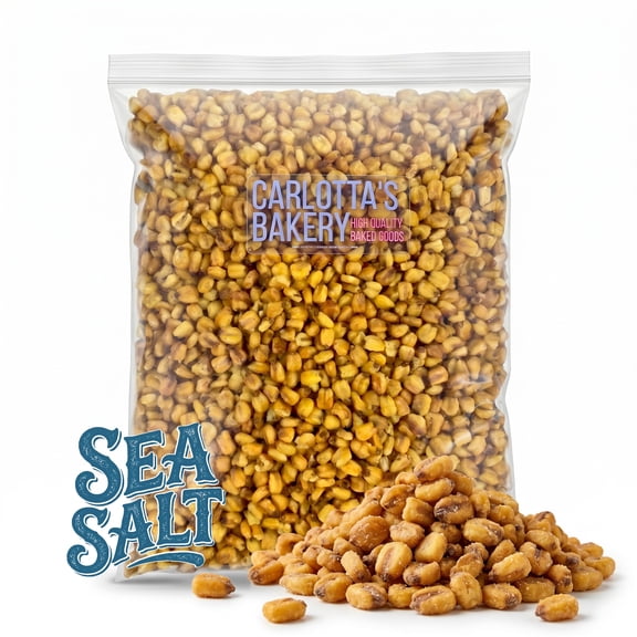 Carlotta's Bakery Crunchy Corn Snacks With Sea Salt, 5 LB Bulk Bag | Non GMO Corn, Simple Ingredients, Kosher Roasted Corn Snack