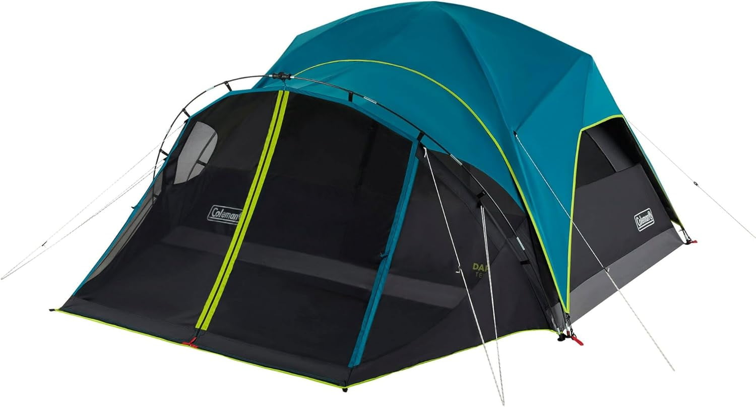 Coleman 4-Person Blue Dome Camping Tent with Screen Room