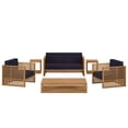 thumbnail image 1 of Modway Carlsbad 6-Piece Teak Wood Outdoor Patio Set, 1 of 17
