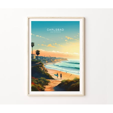 Carlsbad California San Diego Coastal Wall Art Home Decor