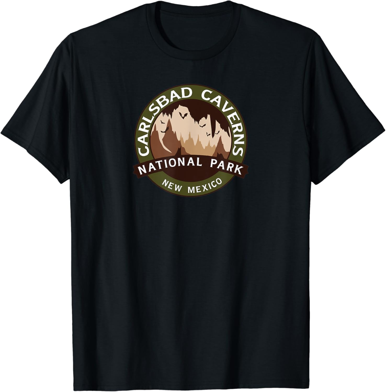 T-shirt Vintage Carlsbad Caverns – Homme – Taille L – Blanc – Coton – Occasion