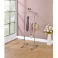 thumbnail image 1 of Carlsen Clothes Organizer Rack, Suit Valet Stand, Chrome Metal & Black Wood, 1 of 3