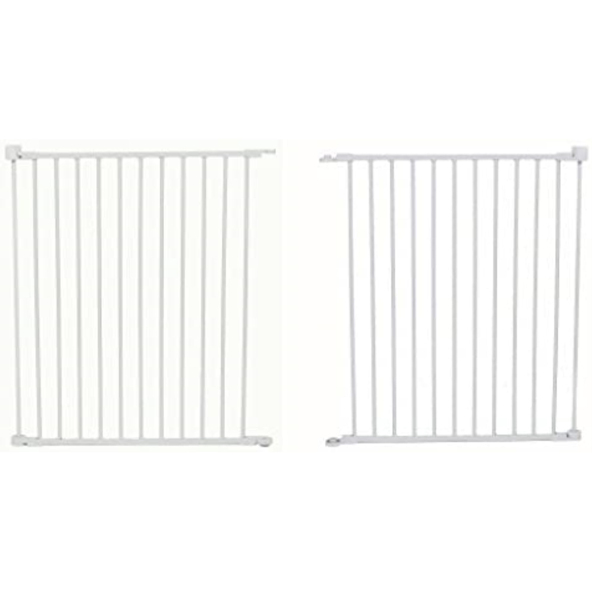 White Metal Pet Yard Gate Extensions, 24" Panels, 2-Pack