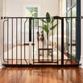 thumbnail image 1 of Carlson 51” Walk-Thru Pet Gate with Small Pet Door, All-Metal Frame, 30” H x 29.5”-51” W, Black, 1 of 10