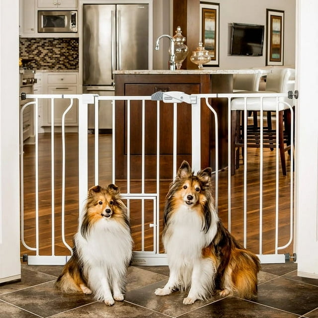 Carlson 51” Extra Wide White WalkThru Pet Gate with Lift Handle and