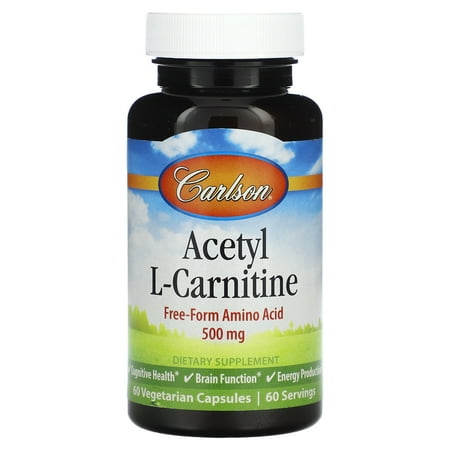 Carlson Acetyl L-Carnitine, 500 mg, 60 Vegetarian Capsules