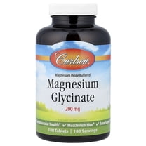 Carlson Magnesium Glycinate, 200 mg, 180 Tablets