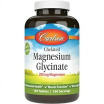 Carlson Chelated Magnesium Glycinate 200 mg 180 Tabs