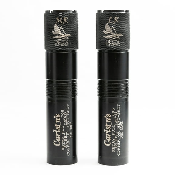 Carlson Delta Waterfowl Choke Tubes 2 Pack Retay Crio Plus MR/LR 12GA Blk
