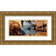 thumbnail image 1 of Carlson, Don 18x10 Gold Ornate Wood Framed with Double Matting Museum Art Print Titled - L.A., 1 of 4