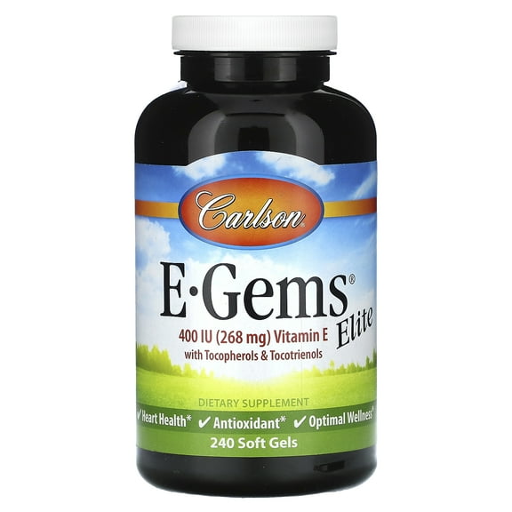 Carlson E-Gems Elite Natural Vitamin E Softgels, 240 Ct