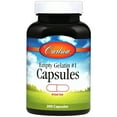 thumbnail image 1 of Carlson - Empty Gelatin 1 Capsules, Easy to Separate and Fill, with Screw Cap Bottle, 200 Capsules, 1 of 5