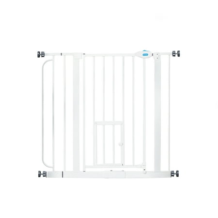 Carlson Extra Wide Pet Gate with Metal Frame and Small Pet Door, Adjustable for 29" to 36.5" Openings, Durable
