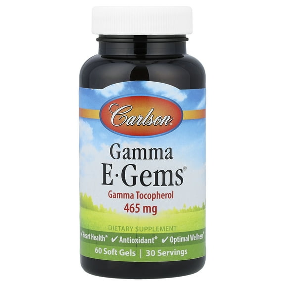 Carlson Gamma E-Gems, 60 Soft Gels
