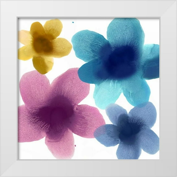 Carlson, Hannah 20x20 White Modern Wood Framed Museum Art Print Titled - Floral Joy II