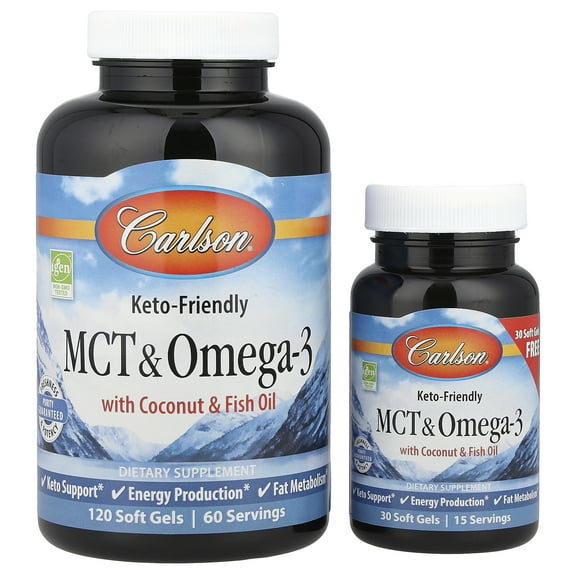 Carlson MCT & Omega-3, 150 Free Soft Gels