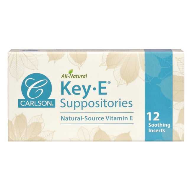 Carlson - Key-E Suppositories, 30 IU Vitamin E Suppository, Lubricates ...