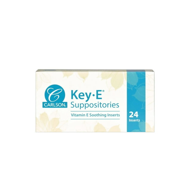 Carlson KeyE Suppositories, Vitamin E, Lubricates Dry Areas, Vaginal