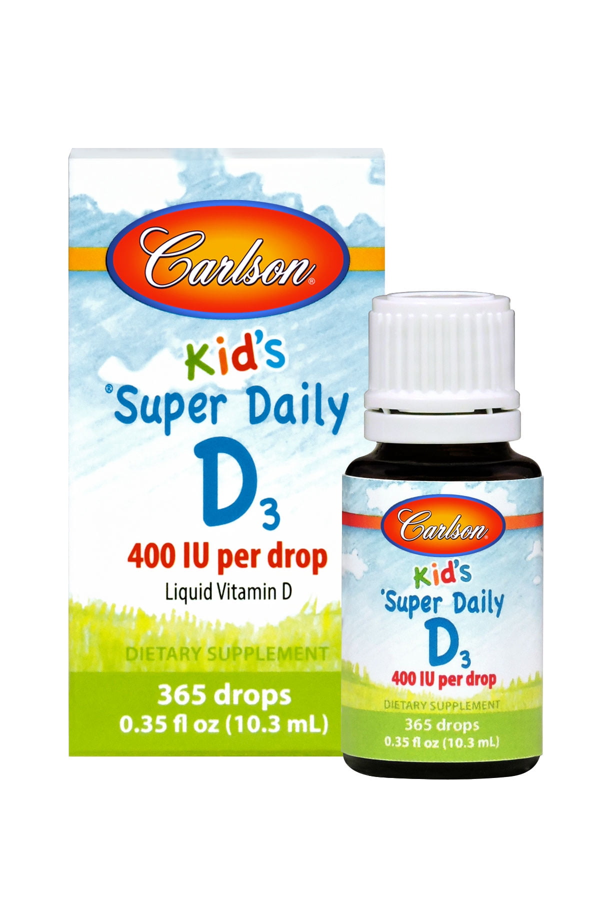 Carlson - Kid's Super Daily D3, Vitamin D Drops, 400 IU (10 Mcg) Per ...