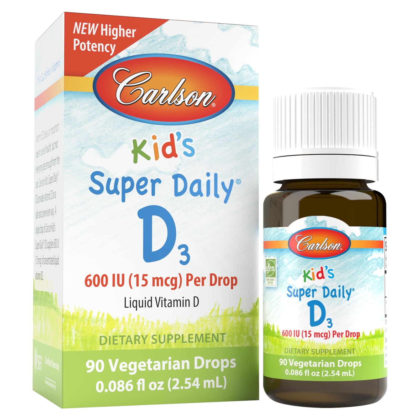Carlson Kid's Super Daily D3, Vitamin D Drops, 600 IU (50 mcg) per