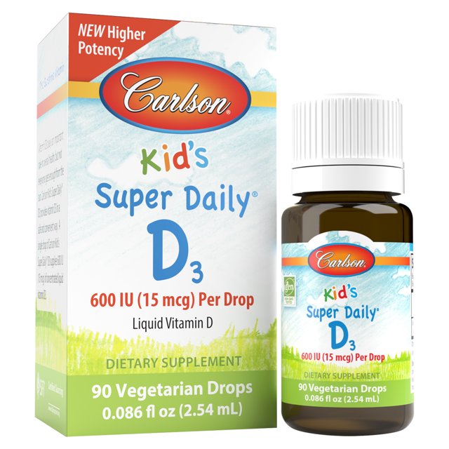 Carlson Kid's Super Daily D3, Vitamin D Drops, 600 IU (50 mcg) per