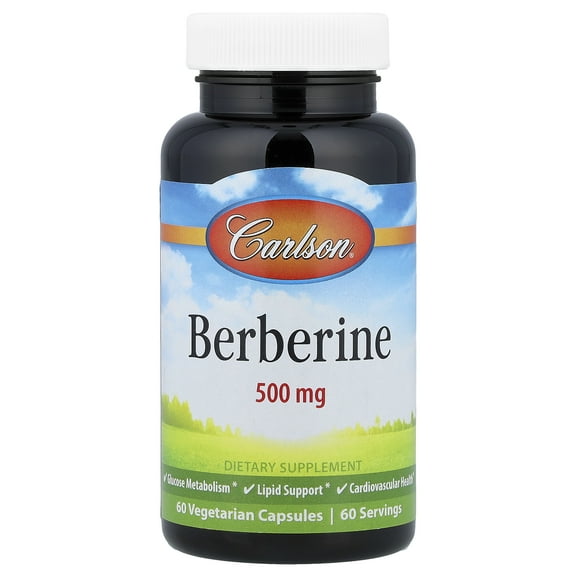 Carlson Berberine, 500 mg, 60 Vegetarian Capsules