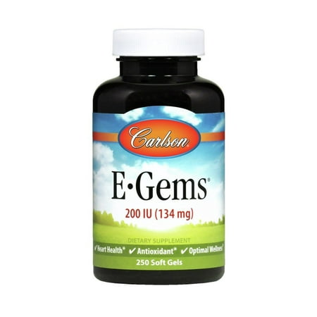 Carlson Laboratories E Gems 200 IU 250 Softgel