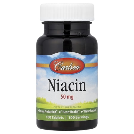 Carlson Niacin, 50 mg , 100 Tablets